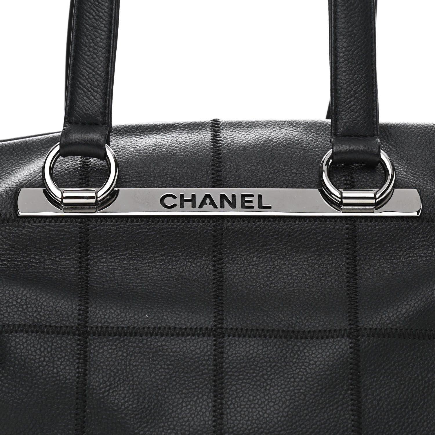 Chanel Caviar Square Stitched Large Tote Black 8 of 13