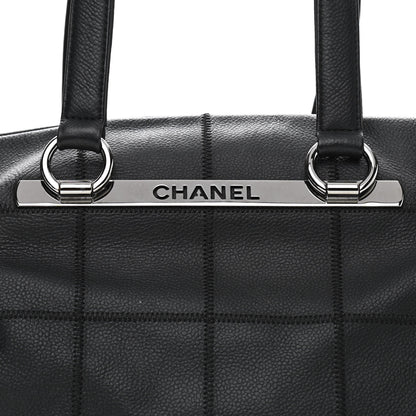 Chanel Caviar Square Stitched Large Tote Black 8 of 13