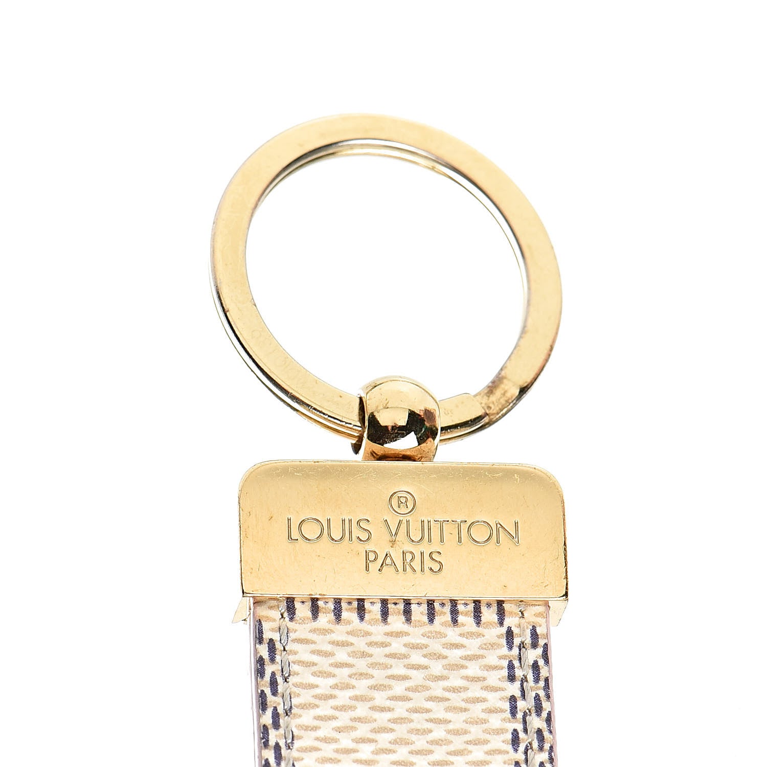 Louis Vuitton Damier Azur Dragonne Key Holder Rose Ballerine 3 of 6