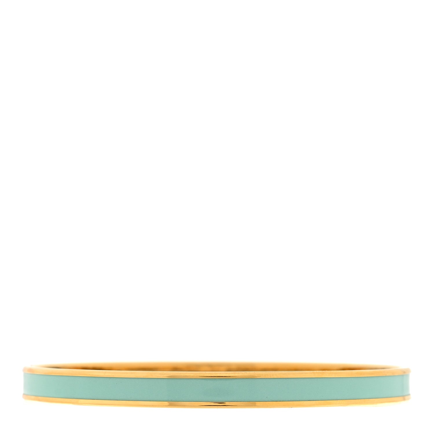 Hermes Enamel Extra Narrow Uni Bracelet 62 Aqua 3 of 4