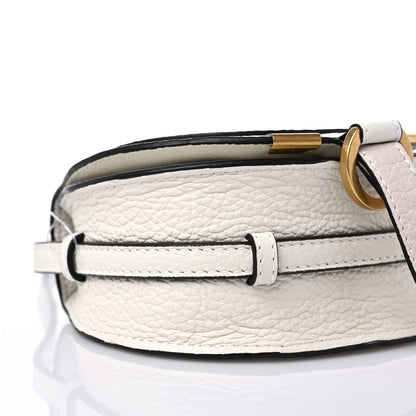 Chloe Calfskin Mini Marcie Round Crossbody Bag Abstract White 9 of 13