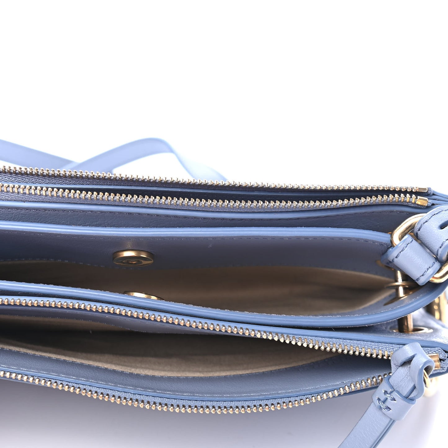 Calfskin Suede Mini Roy Bag Washed Blue