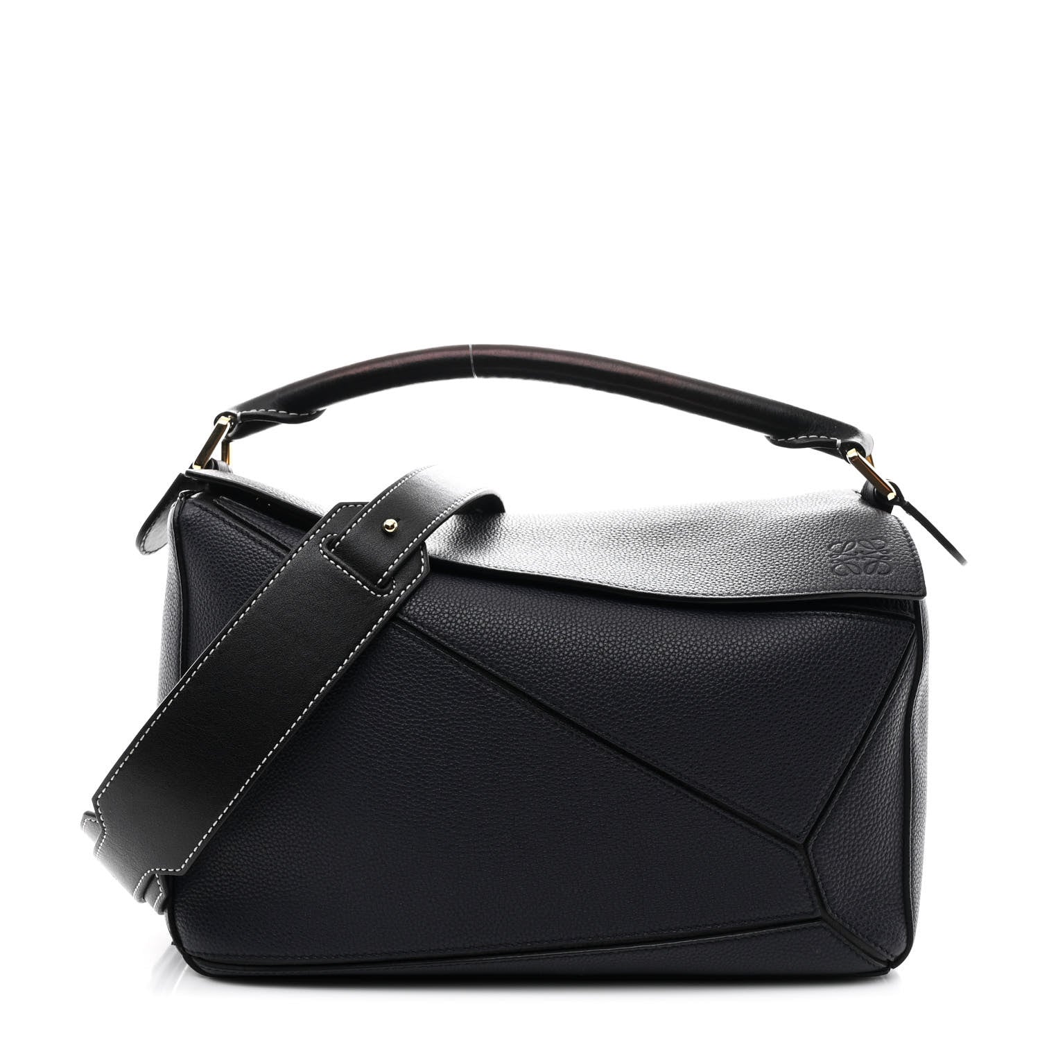 Loewe Calfskin Medium Puzzle Bag Midnight Blue Black 1 of 11