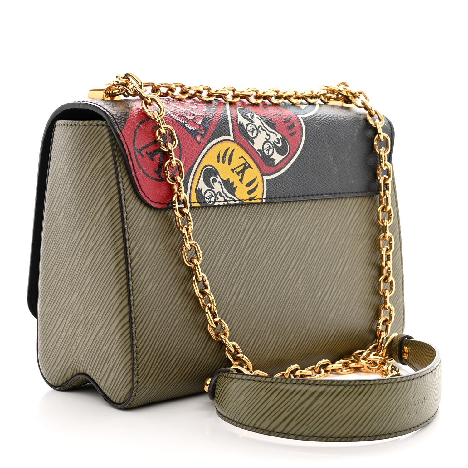 Louis Vuitton Epi Monogram Kabuki Twist Shoulder Bag MM Green 4 of 12