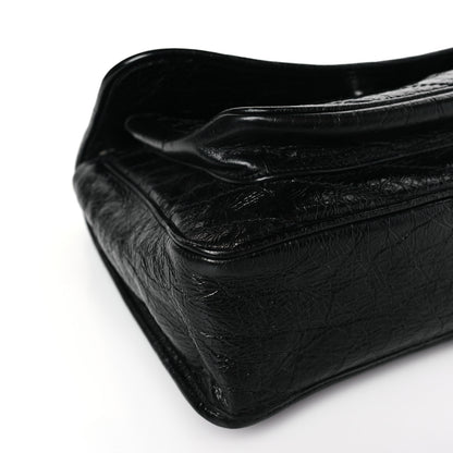 Saint Laurent Crinkled Calfskin Matelasse Monogram Large Niki Chain Satchel Black 8 of 9