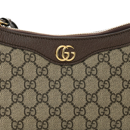 Gucci GG Supreme Monogram Textured Dollar Calfskin Small Ophidia Hobo Beige Ebony New Acero 8 of 12