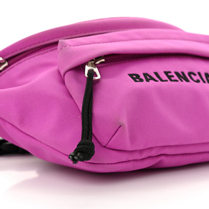 Balenciaga Textured Sport Nylon Logo Wheel Belt Bag Acid Pink 8 of 12