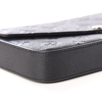 Louis Vuitton Empreinte Pochette Felicie Chain Wallet Black 7 of 11