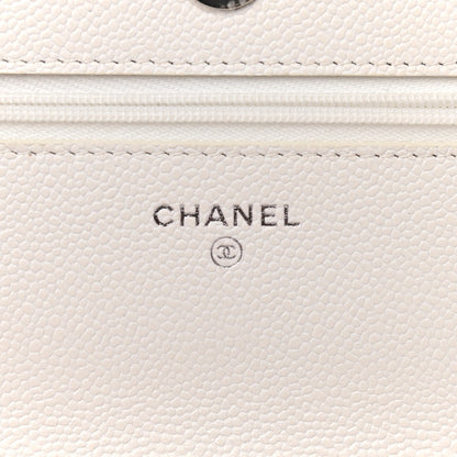 Chanel Caviar Quilted Wallet On Chain WOC White 6 of 14