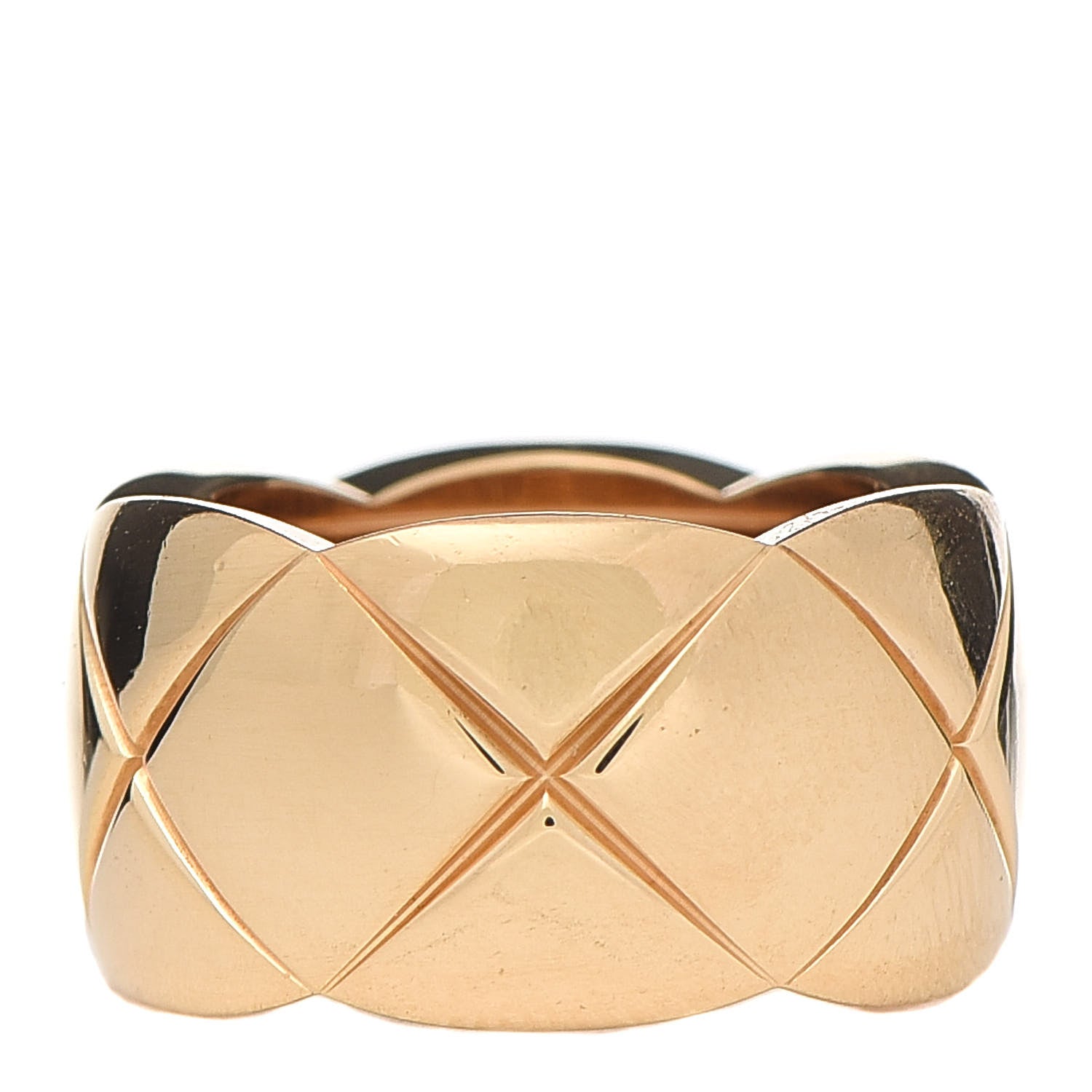 Chanel 18K Yellow Gold Medium Coco Crush Ring 48 4.5 1 of 5