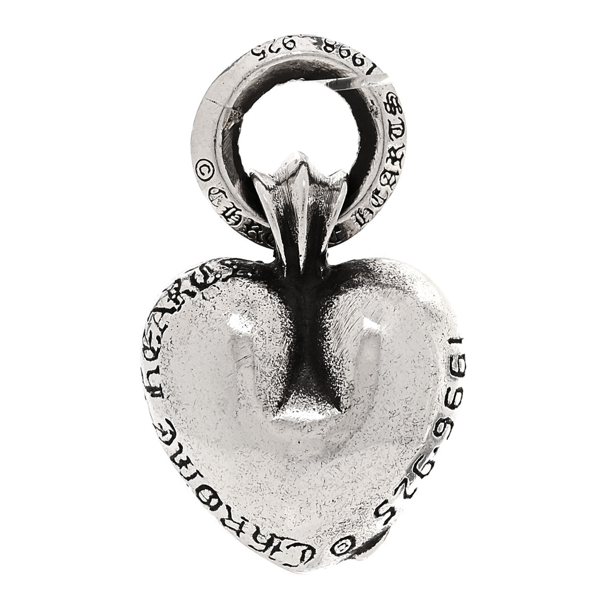 Chrome Hearts Sterling Silver Medium Heart Pendant 3 of 5