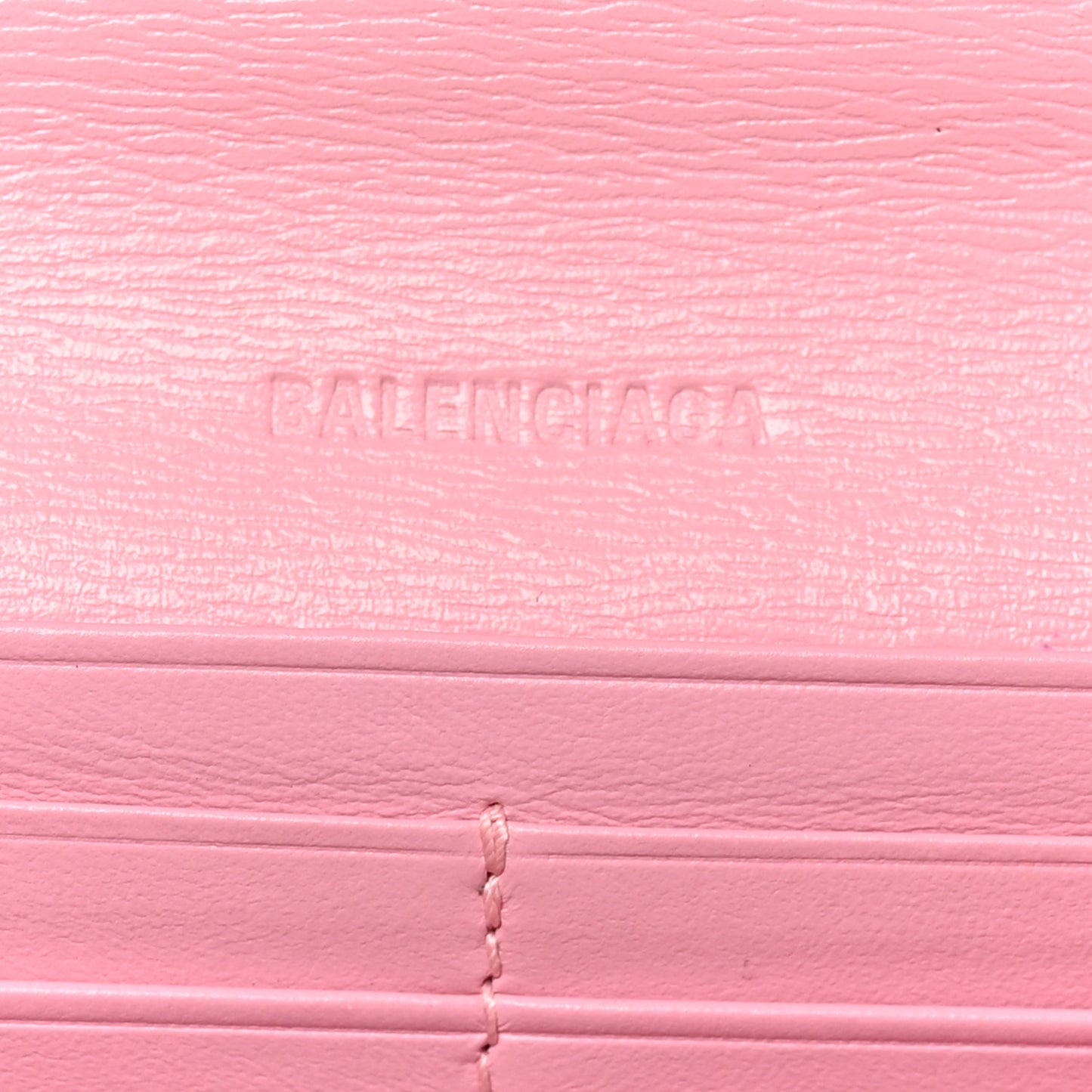 Calfskin Stripe Embossed Gossip Chain Bag XS Candy Pink