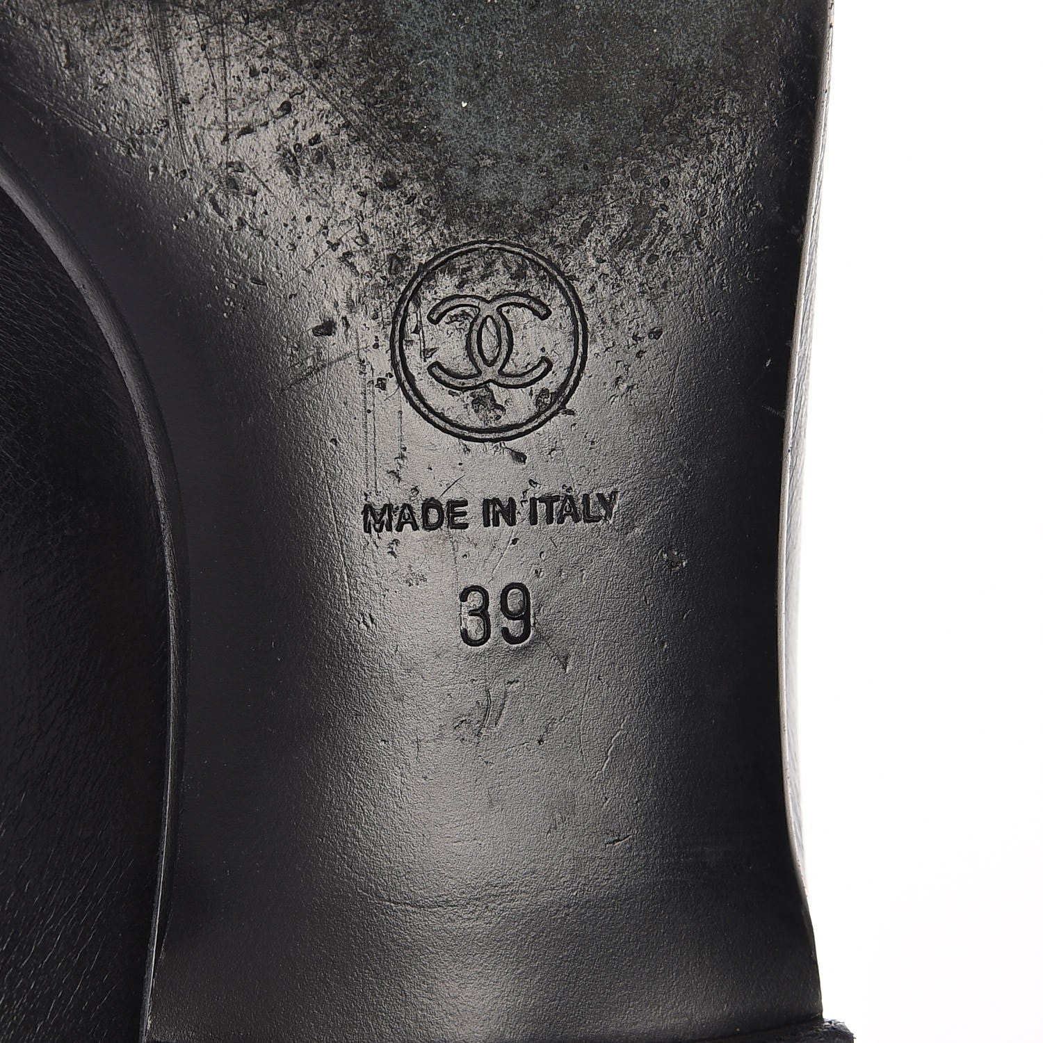 Chanel Calfskin CC Loafers 39 Black 8 of 10