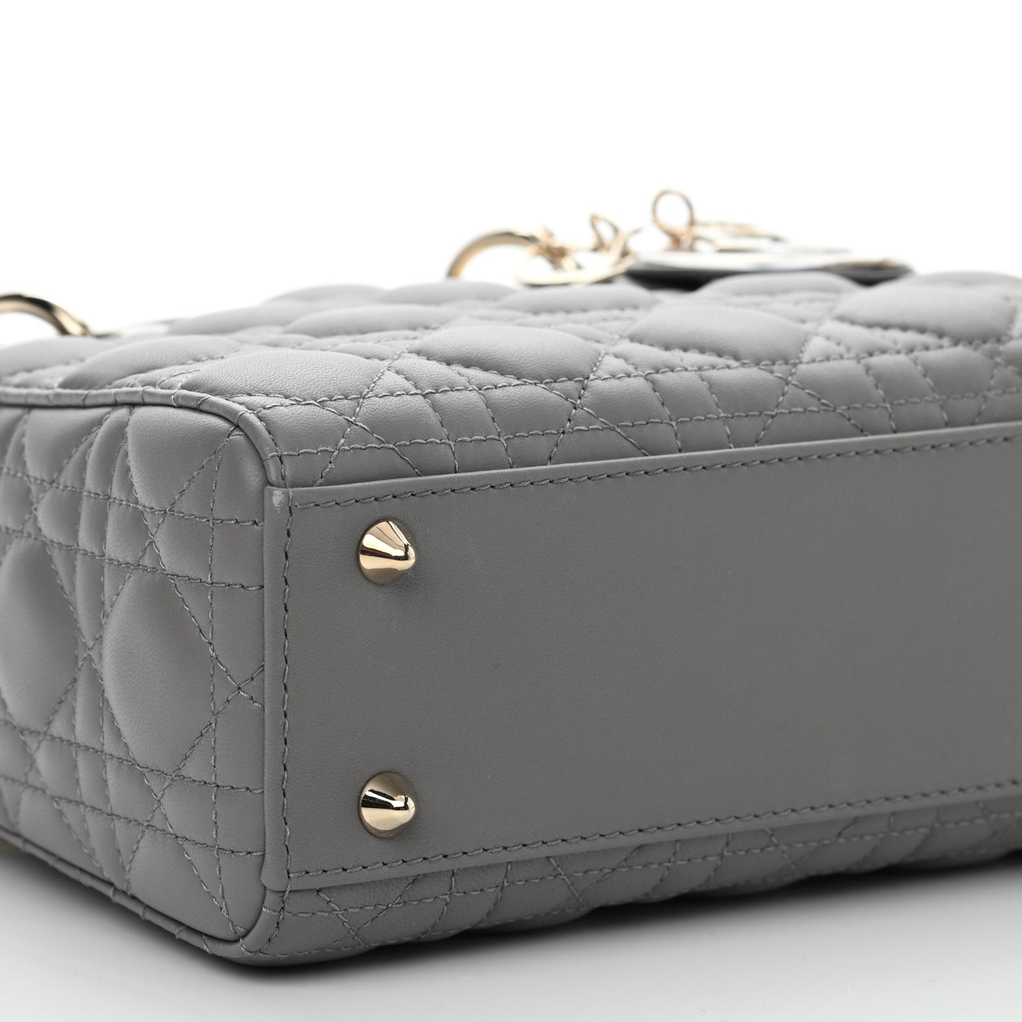 Lambskin Cannage Small My ABCDior Lady Dior Grey