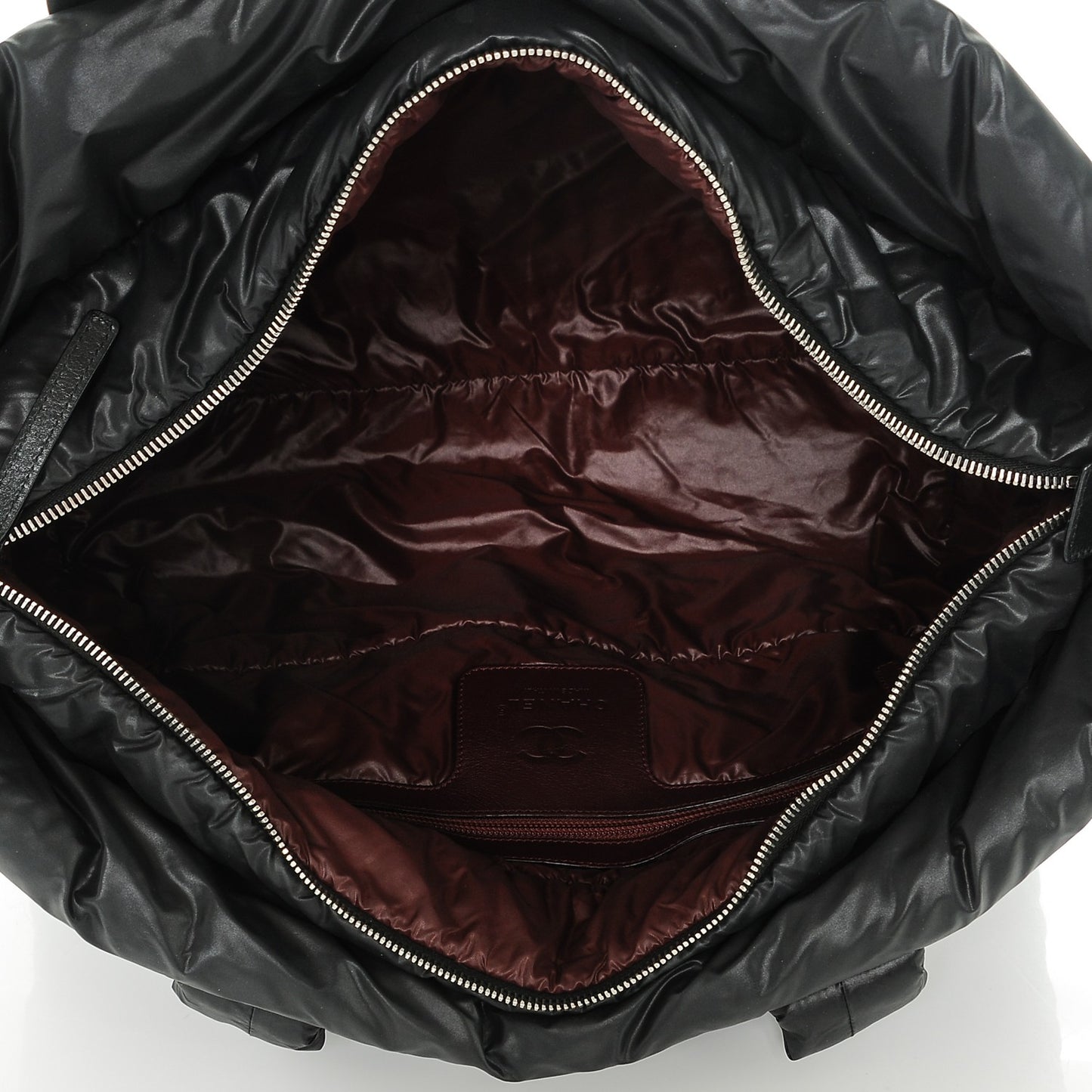 Nylon Quilted Large Coco Cocoon Tote Black
