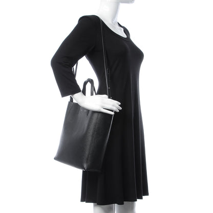 Celine Grained Calfskin Small Vertical Cabas Black 2 of 15
