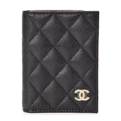 Chanel Caviar Quilted Card Holder Wallet Black 1 of 9