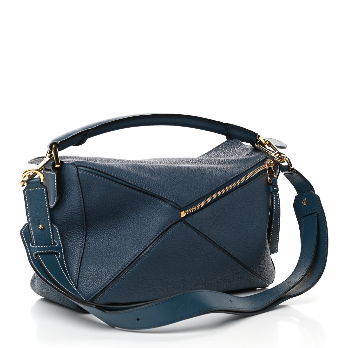 Calfskin Medium Puzzle Bag Dark Blue