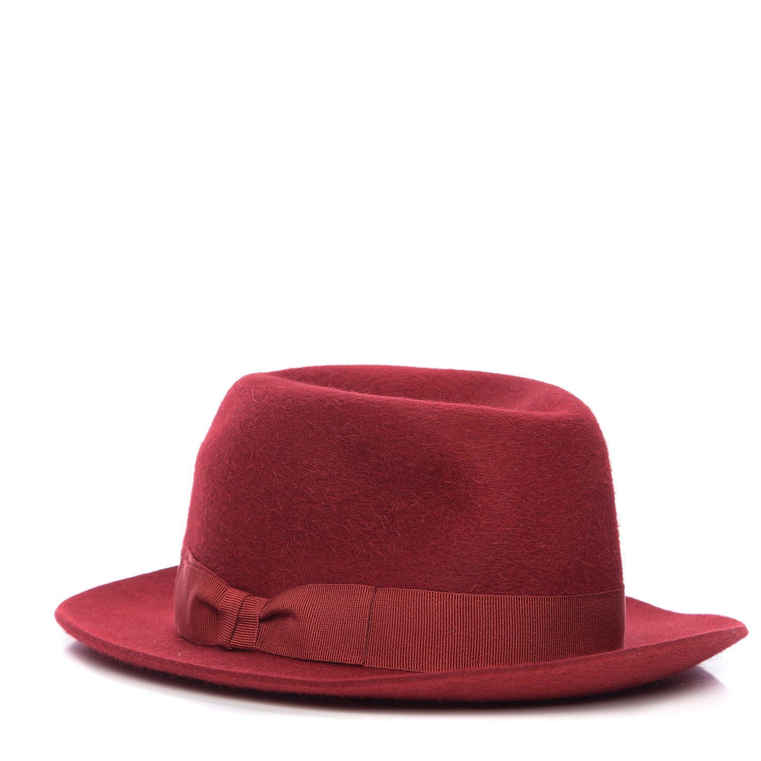 Hermes Feutre Chapeau Hat 57 Rouge Profond 1 of 6