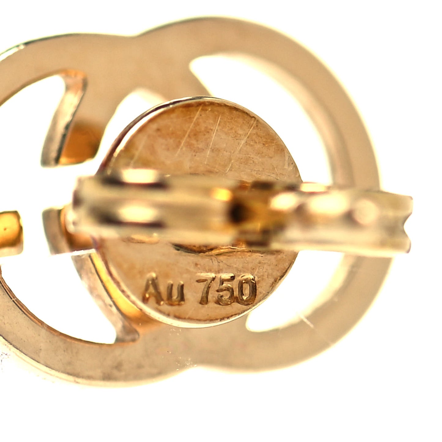 18K Yellow Gold GG Tissue Stud Earrings