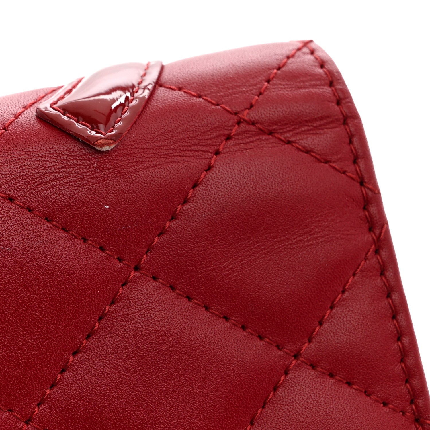 Chanel Calfskin Quilted Cambon Yen Wallet Red 10 of 11