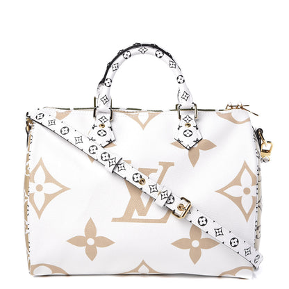 Louis Vuitton Monogram Giant Speedy Bandouliere 30 Kaki Beige 1 of 10