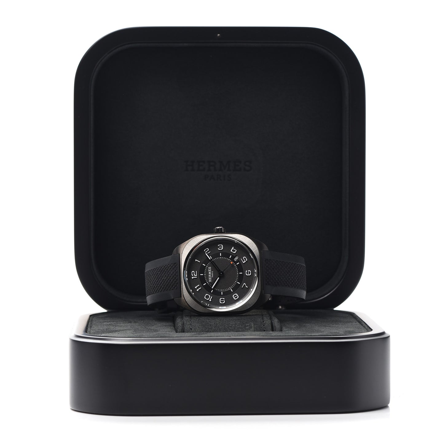 DLC Coated Titanium Rubber 39mm H08 Automatic Watch Noir