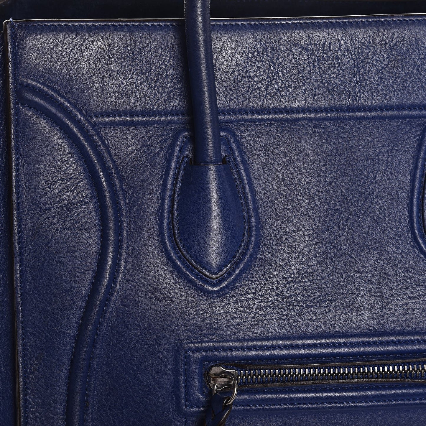 Supple Calfskin Medium Phantom Luggage Indigo