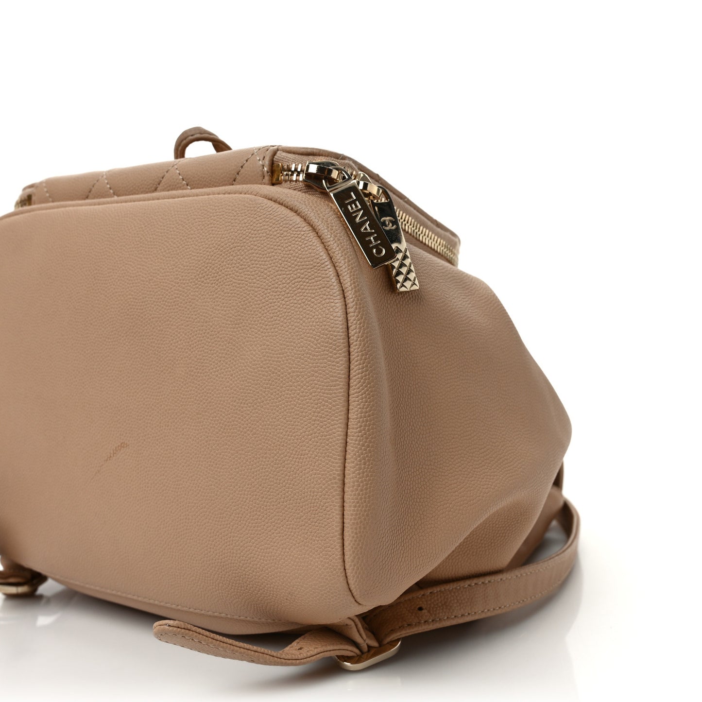 Caviar Quilted Business Affinity Backpack Beige