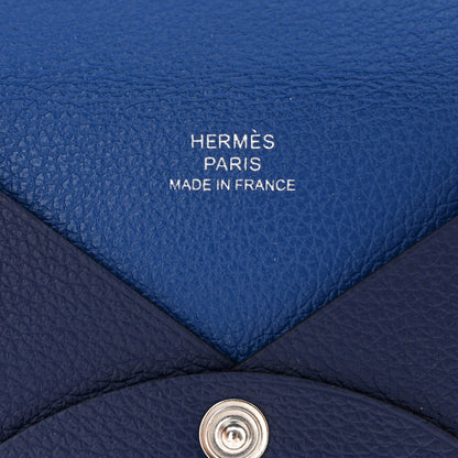 Hermes Evercolor Verso Calvi Card Case Bleu Saphir Bleu France 6 of 9
