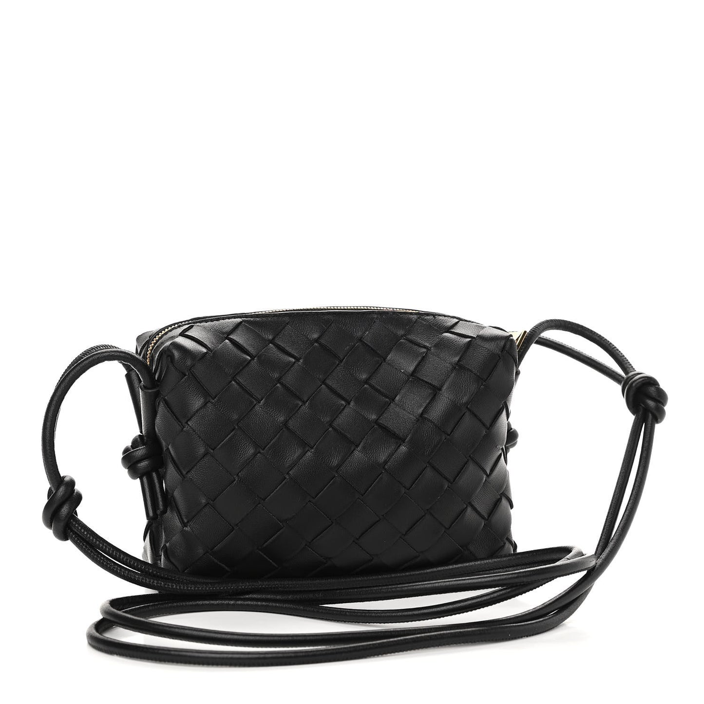 Nappa Intrecciato Mini Loop Camera Bag Black