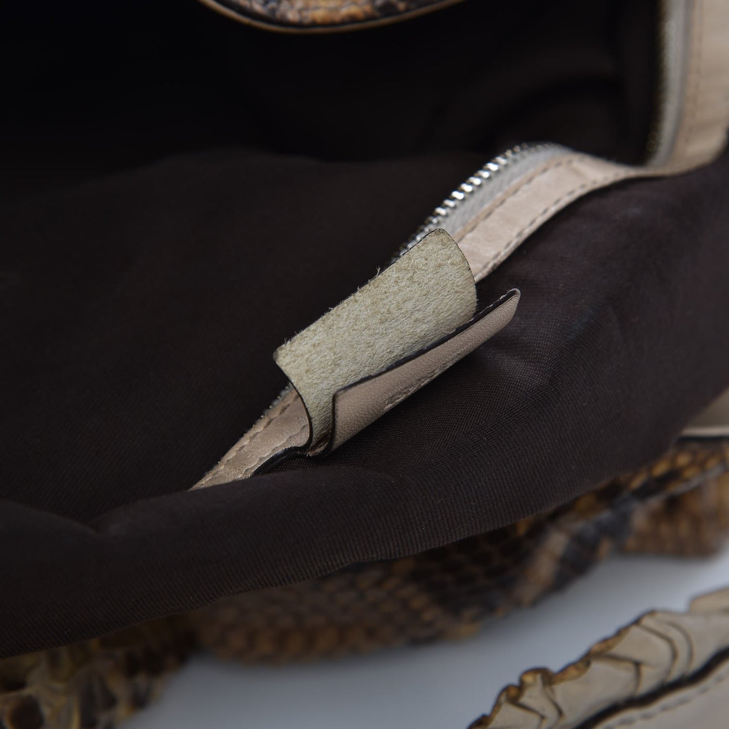 Python Large Sabrina Hobo Brown