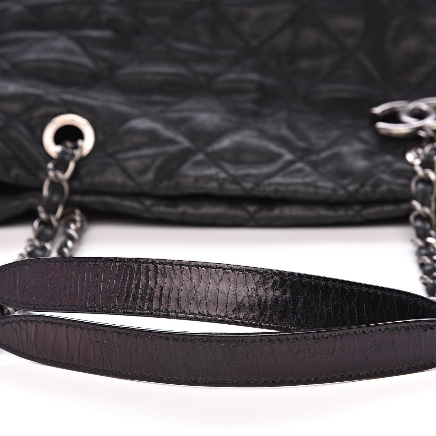 Iridescent Calfskin VIP Shopping Tote Dark Green