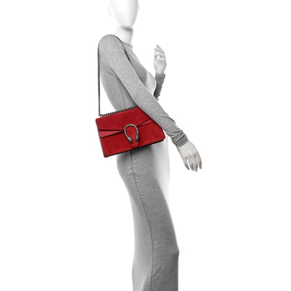 Gucci Suede Vitello Velvet Small Dionysus Shoulder Bag Vulcanic Red 2 of 10