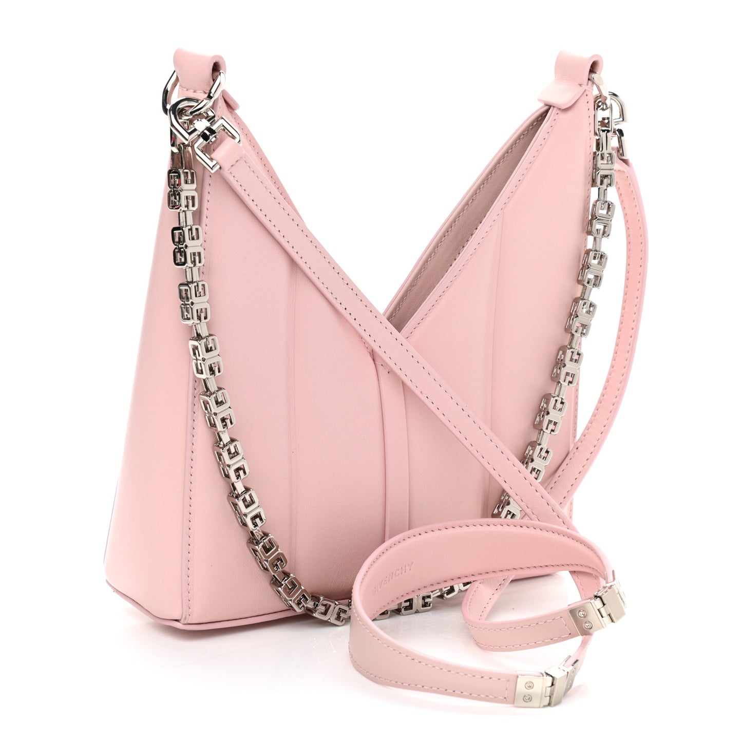 Lambskin Padded Mini Cut Out Shoulder Bag Blush Pink