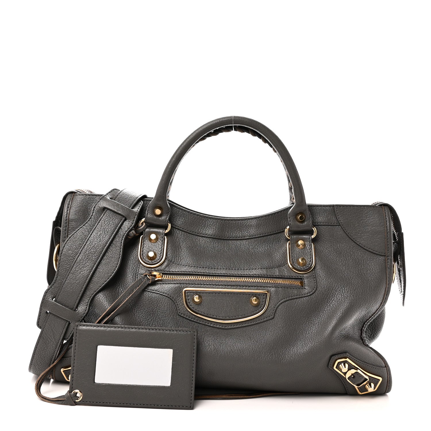 Balenciaga Chevre Gold Metallic Edge Hardware City Gris Acier 3 of 11