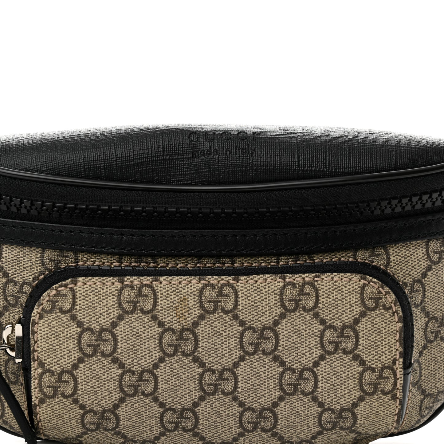 GG Supreme Monogram Belt Bag Black