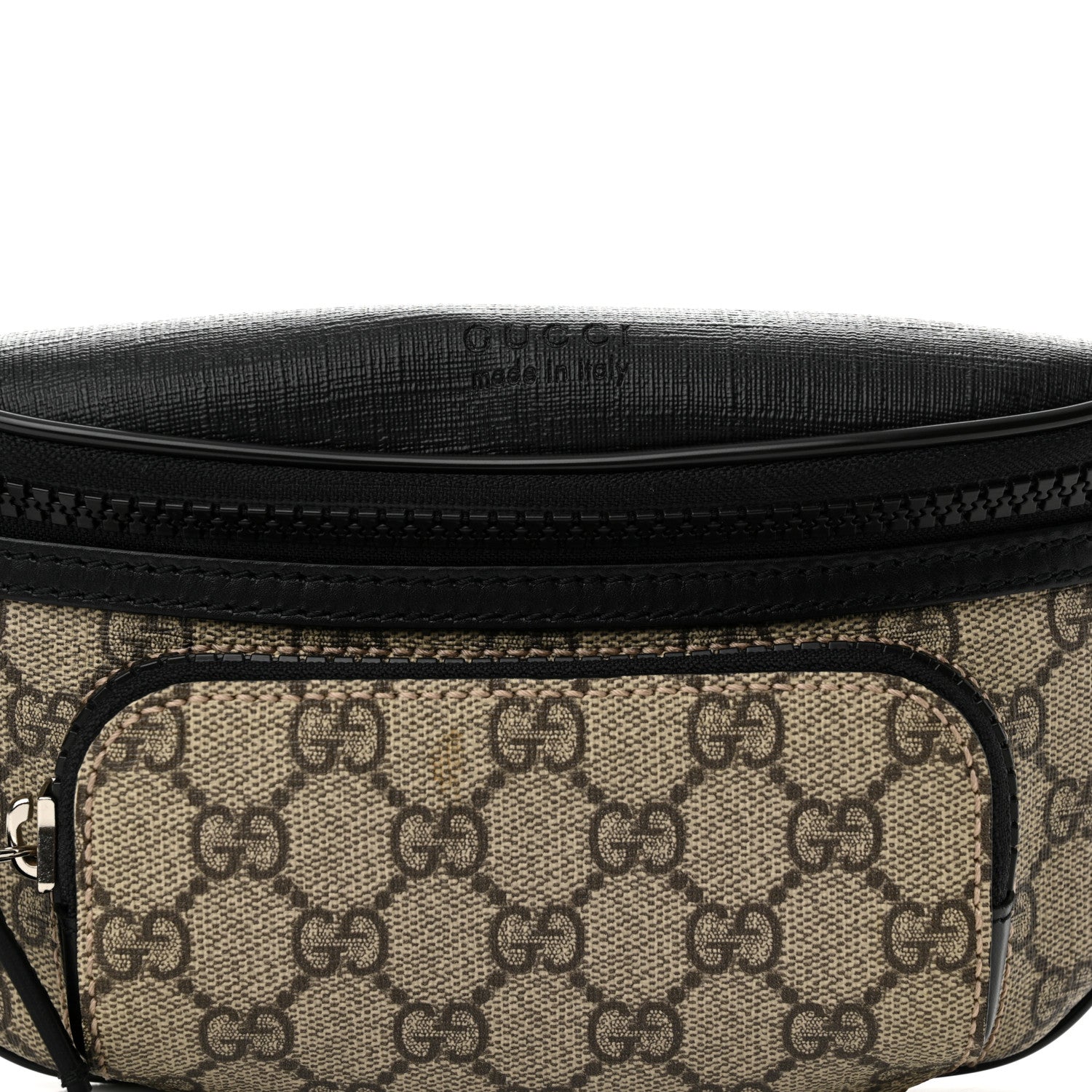 Gucci GG Supreme Monogram Belt Bag Black 8 of 11