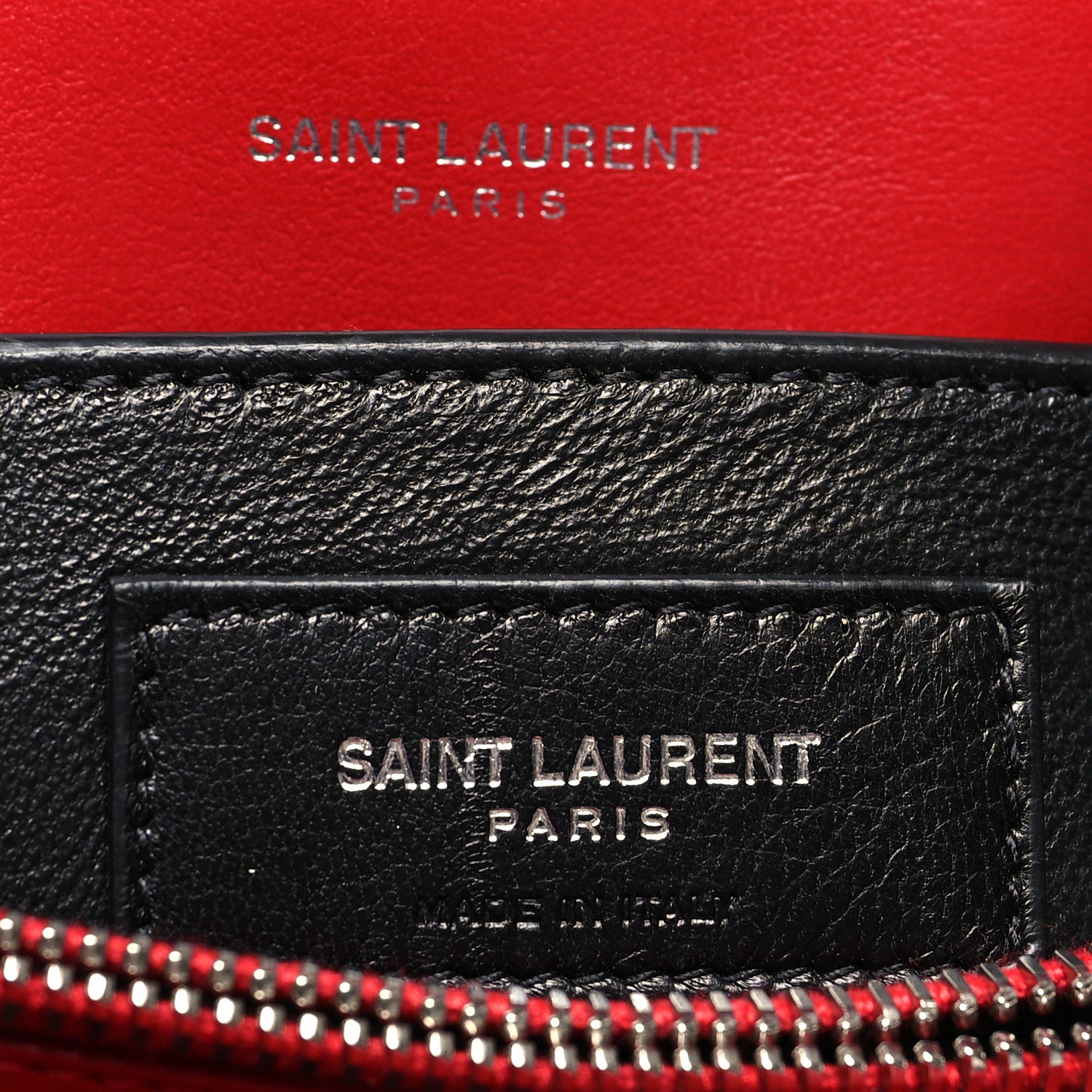 Saint Laurent Calfskin Y Quilted Monogram Small Loulou Chain Satchel Lipstick Red 6 of 12