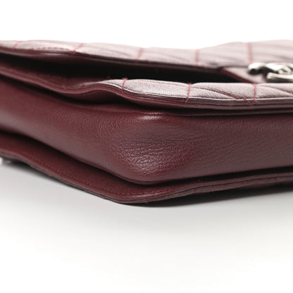 Chanel Goatskin Quilted Large Perfect Edge Flap Burgundy 11 of 14