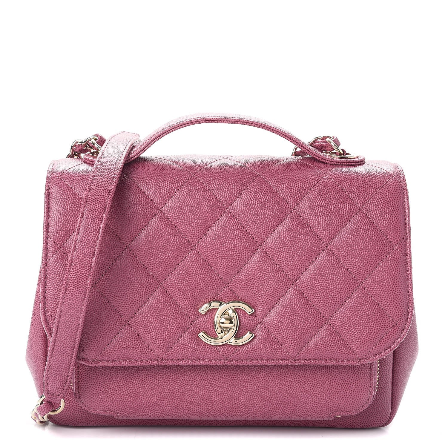 Chanel Caviar Quilted Small Business Affinity Flap Dark Pink 1 of 9