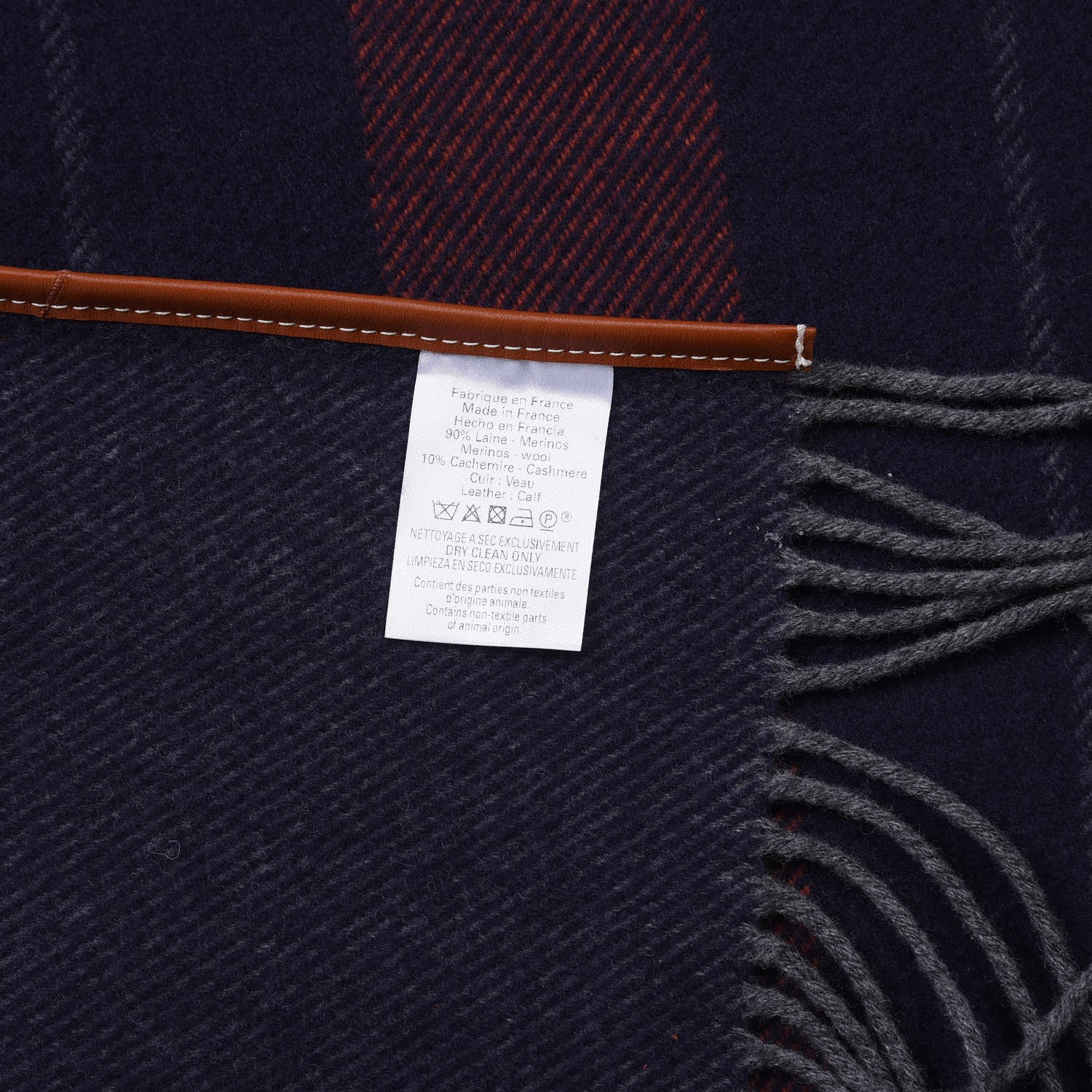 Hermes Merino Wool Cashmere Rocabar Poncho Gris 2 of 4