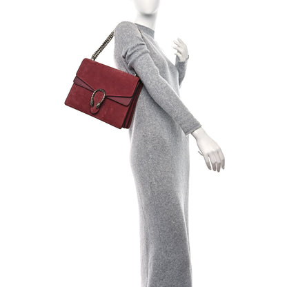 Gucci Suede Cudu Vitello Velvet Dionysus Shoulder Bag Dry Rose 2 of 14