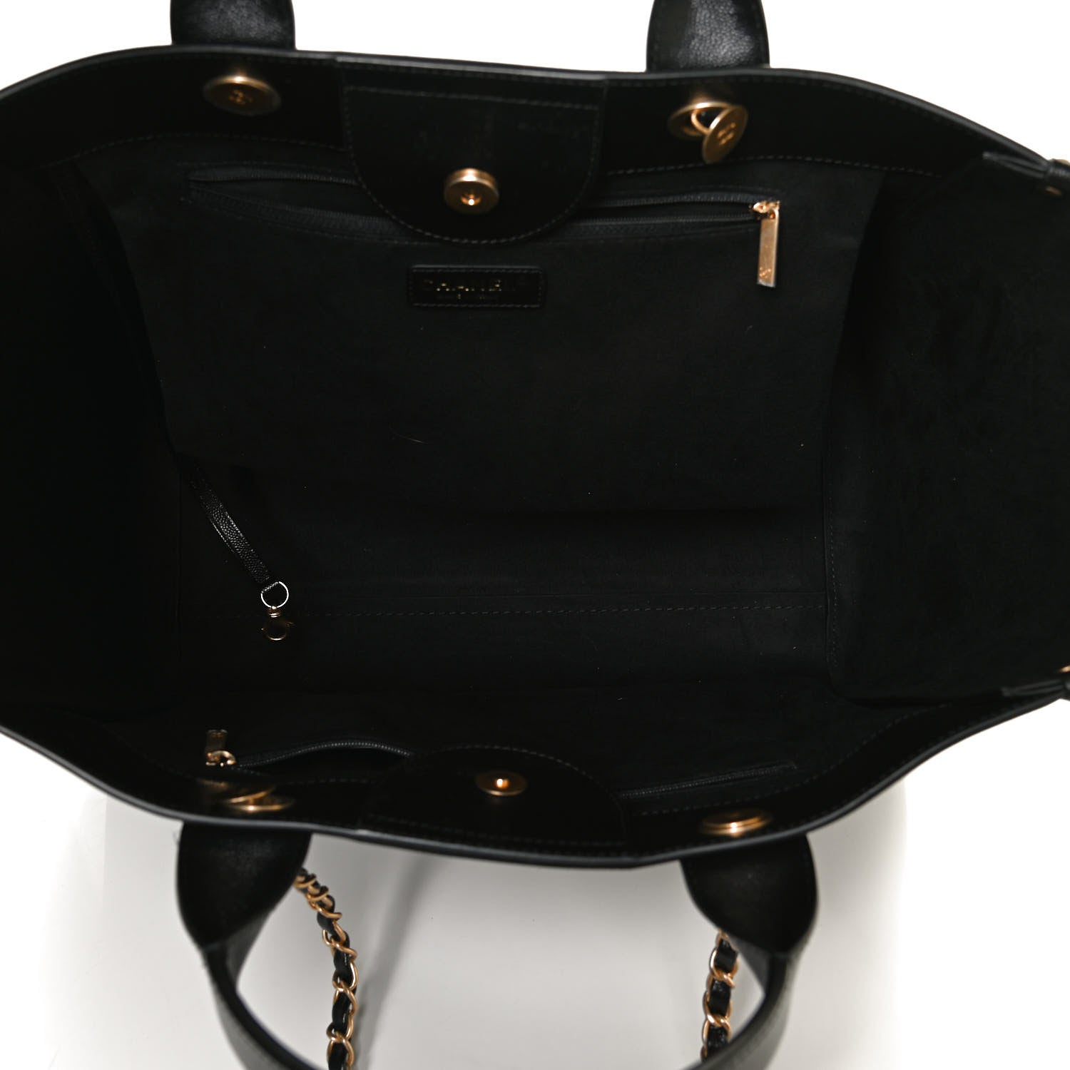 Chanel Caviar Medium Studded Deauville Tote Black 7 of 10