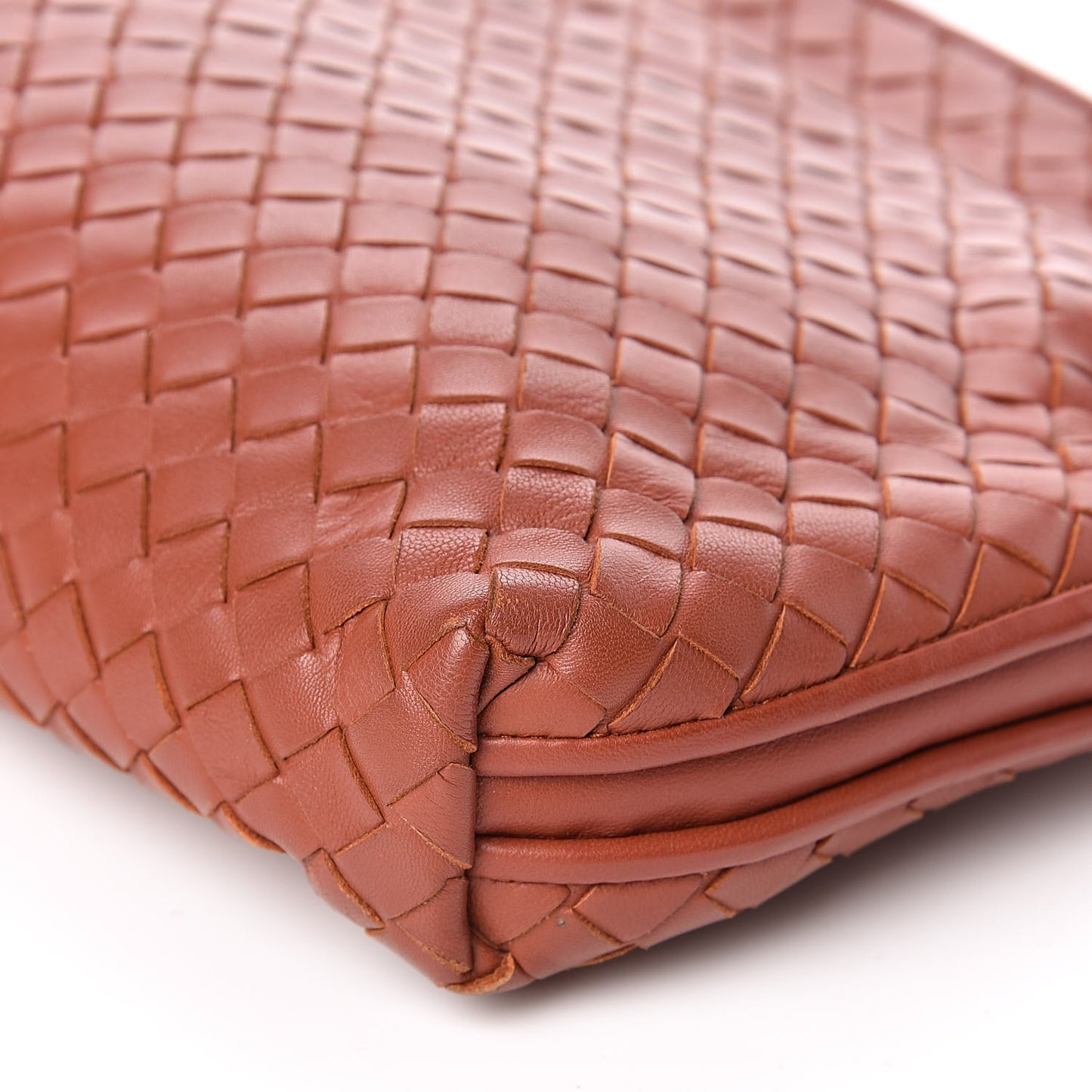 Nappa Intrecciato Nodini Crossbody Rust