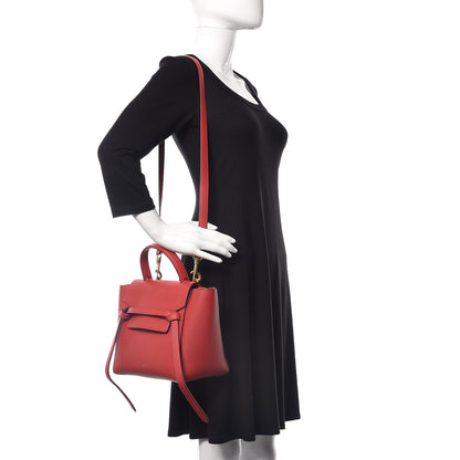 Celine Baby Grained Calfskin Micro Belt Bag Coquelicot 2 of 10