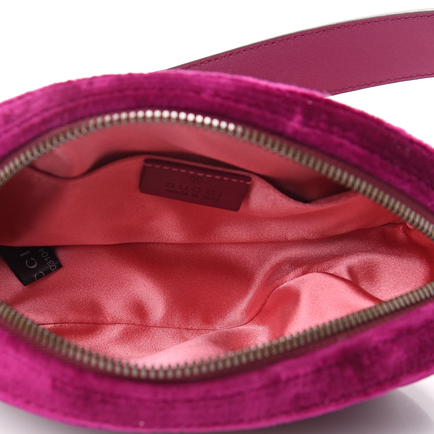 Velvet Matelasse GG Marmont Belt Bag 95 38 Fuchsia Violet Cyclamen