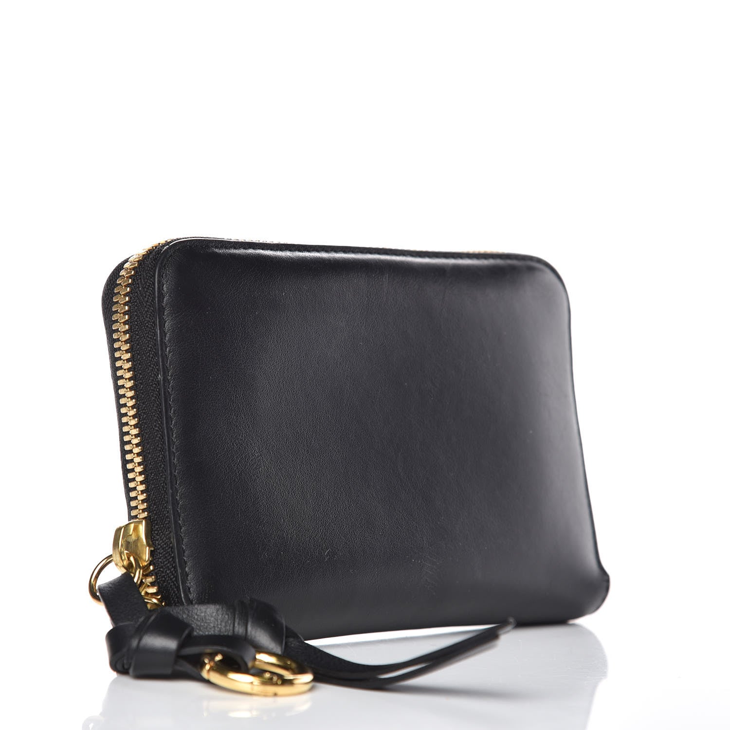 Chloe Lambskin Alphabet Zip Around Compact Wallet Black 3 of 11