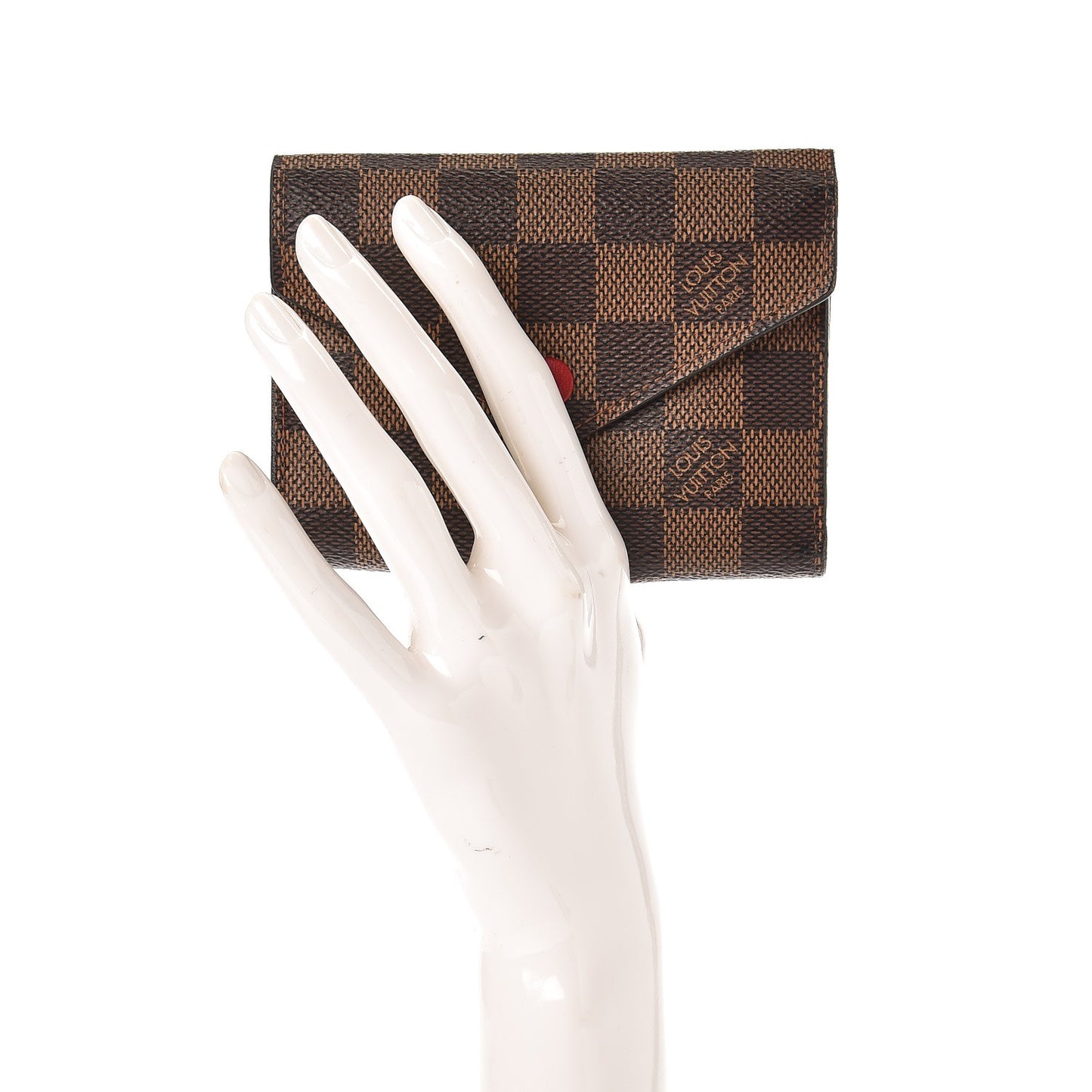 Damier Ebene Victorine Wallet Red