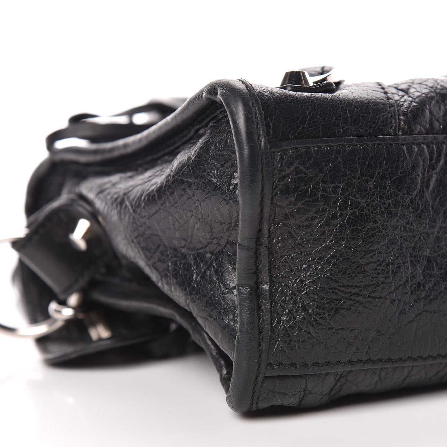 Agneau Classic Silver Hardware Mini City Black